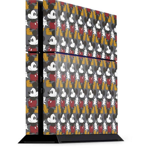 Disney Mickey Mouse Vintage Pattern PS4 Console Skin