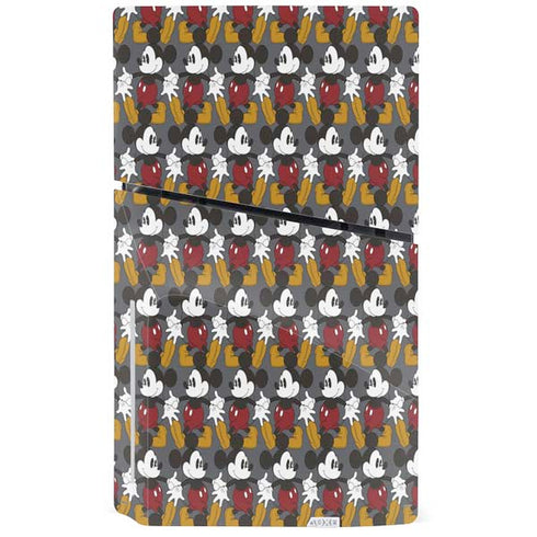 Disney Mickey Mouse Vintage Pattern PS5 Slim Disk Bundle Skin