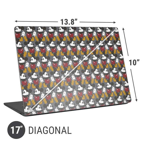 Disney Mickey Mouse Vintage Pattern Universal Laptop 17in (13.8 x 10in) Skin
