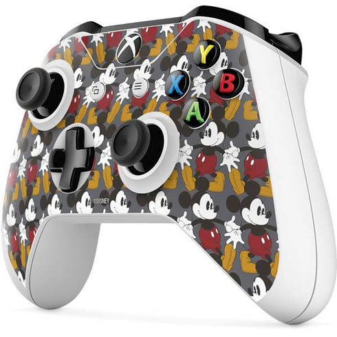 Disney Mickey Mouse Vintage Pattern Xbox One S All-Digital Edition Bundle Skin