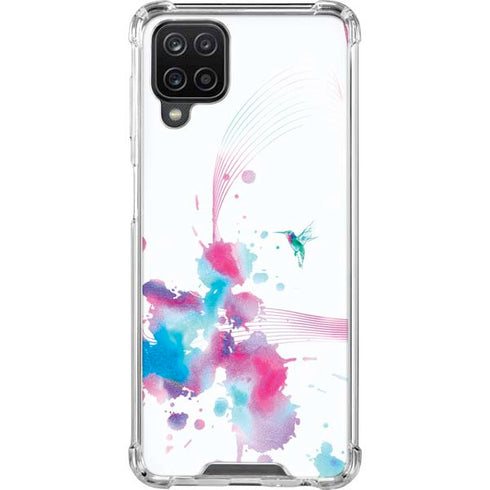 Violet Harmony (Hummingbird) Galaxy A12 Clear Case