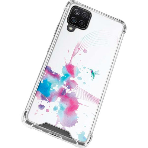 Violet Harmony (Hummingbird) Galaxy A12 Clear Case