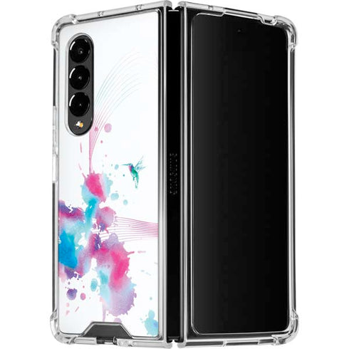 Violet Harmony (Hummingbird) Galaxy Z Fold4 5G Clear Case