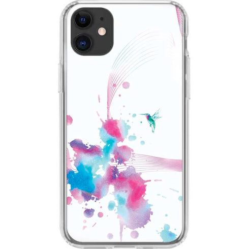 Violet Harmony (Hummingbird) iPhone 11 Clear Case