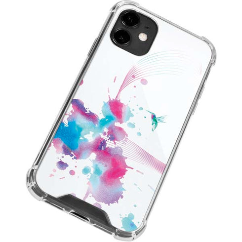 Violet Harmony (Hummingbird) iPhone 12 Clear Case