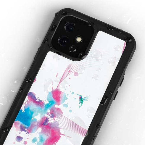 Violet Harmony (Hummingbird) iPhone 12 Mini Waterproof Case