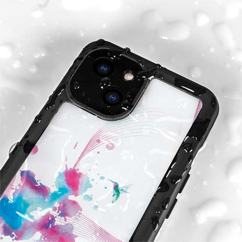 Violet Harmony (Hummingbird) iPhone 13 Mini Waterproof Case