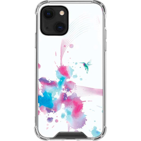 Violet Harmony (Hummingbird) iPhone 14 Clear Case