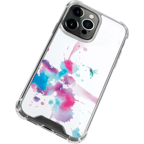 Violet Harmony (Hummingbird) iPhone 14 Pro Clear Case