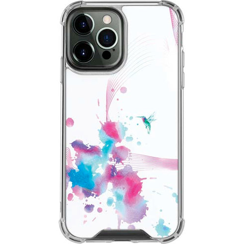 Violet Harmony (Hummingbird) iPhone 14 Pro Max Clear Case