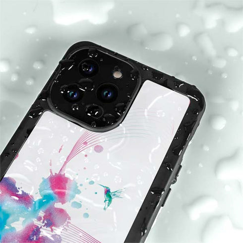Violet Harmony (Hummingbird) iPhone 14 Pro Max Waterproof Case