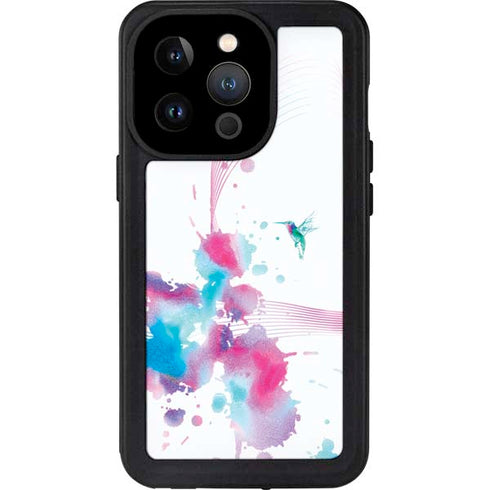 Violet Harmony (Hummingbird) iPhone 15 Pro Waterproof Case