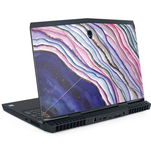 Violet Watercolor Geode Dell Alienware Skin