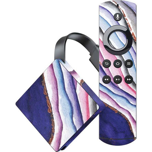 Violet Watercolor Geode Amazon Fire TV Skin