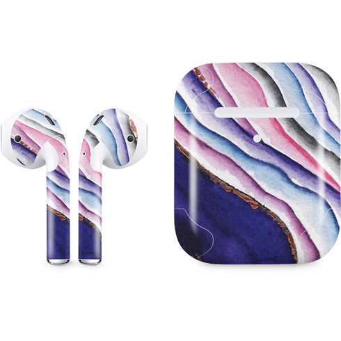 Violet Watercolor Geode Apple AirPods 2 Skin