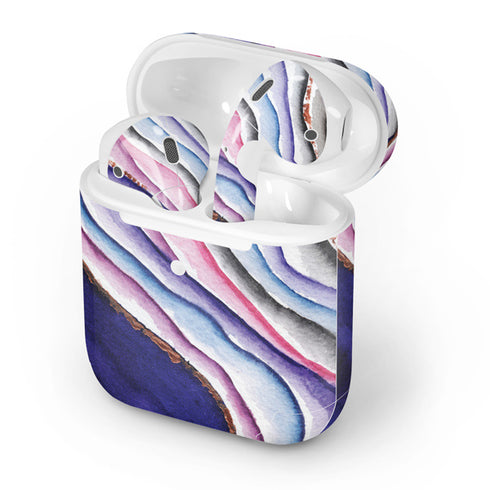 Violet Watercolor Geode Apple AirPods 2 Skin