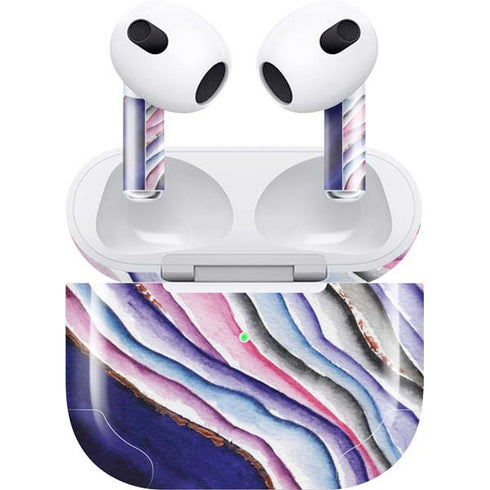 Violet Watercolor Geode Apple AirPods (3rd Gen 2021) Skin