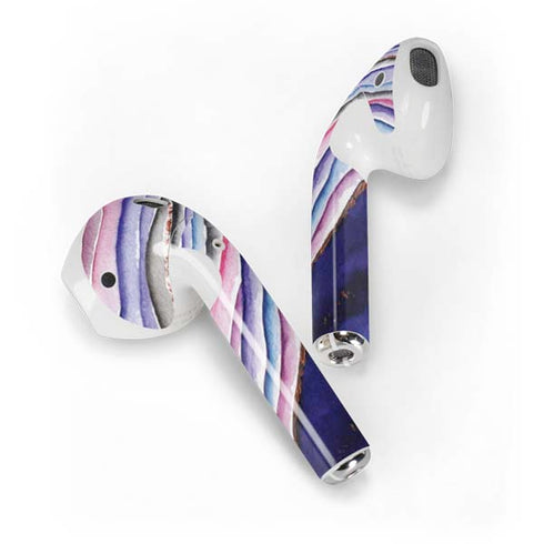 Violet Watercolor Geode Apple AirPods Skin