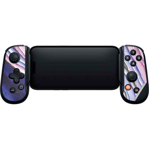 Violet Watercolor Geode Backbone One for iPhone Game Controller Skin