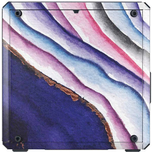 Violet Watercolor Geode Cooler Master MasterBox Q300L Mini Tower Skin