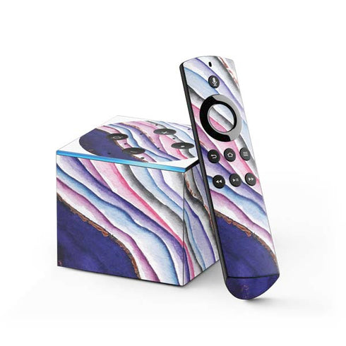 Violet Watercolor Geode Fire TV Cube Skin