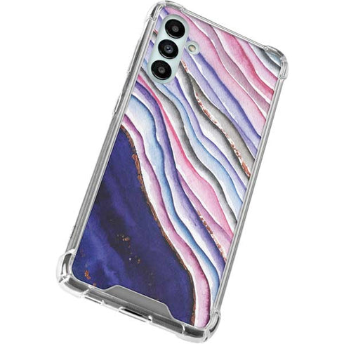 Violet Watercolor Geode Galaxy A13 5G Clear Case