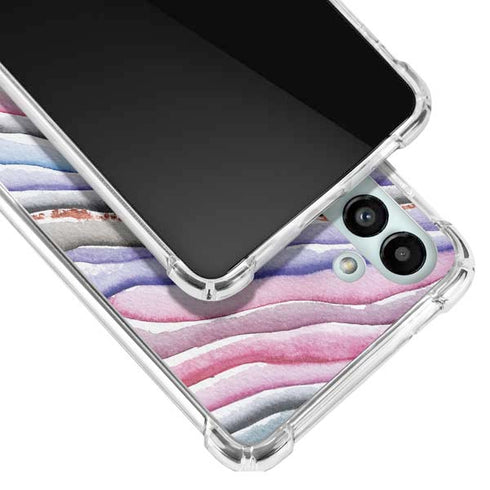 Violet Watercolor Geode Galaxy A13 5G Clear Case