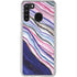 Violet Watercolor Geode Galaxy A21 Clear Case