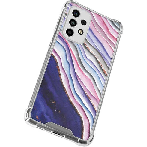 Violet Watercolor Geode Galaxy A53 5G Clear Case