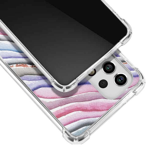 Violet Watercolor Geode Galaxy A53 5G Clear Case