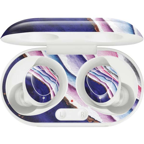 Violet Watercolor Geode Galaxy Buds Plus Skin