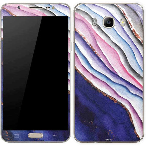 Violet Watercolor Geode Galaxy J7 Skin