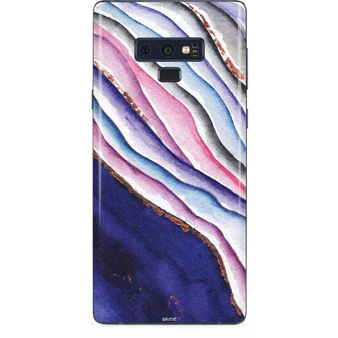 Violet Watercolor Geode Galaxy Note 9 Skin