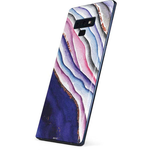 Violet Watercolor Geode Galaxy Note 9 Skin