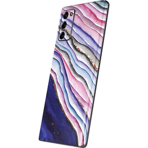 Violet Watercolor Geode Galaxy Note20 5G Skin