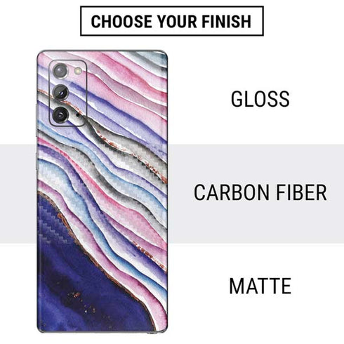 Violet Watercolor Geode Galaxy Note20 5G Skin
