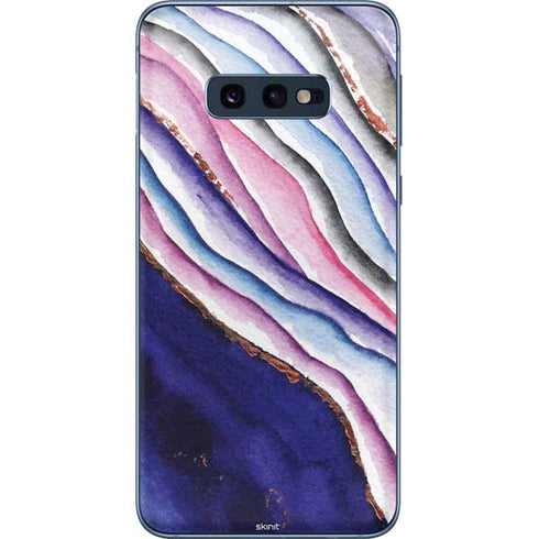 Violet Watercolor Geode Galaxy S10e Skin