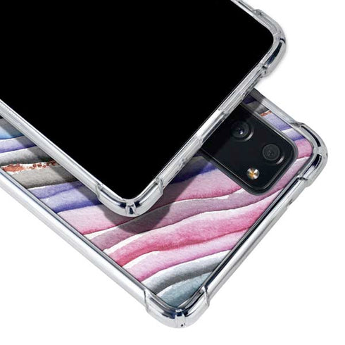 Violet Watercolor Geode Galaxy S20 FE Clear Case