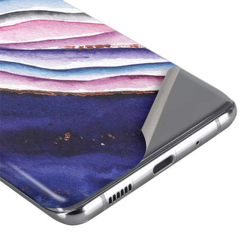 Violet Watercolor Geode Galaxy S20 Plus Skin