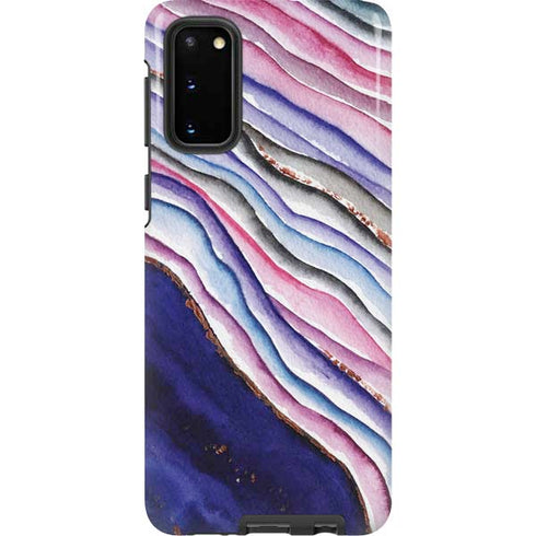 Violet Watercolor Geode Galaxy S20 Pro Case