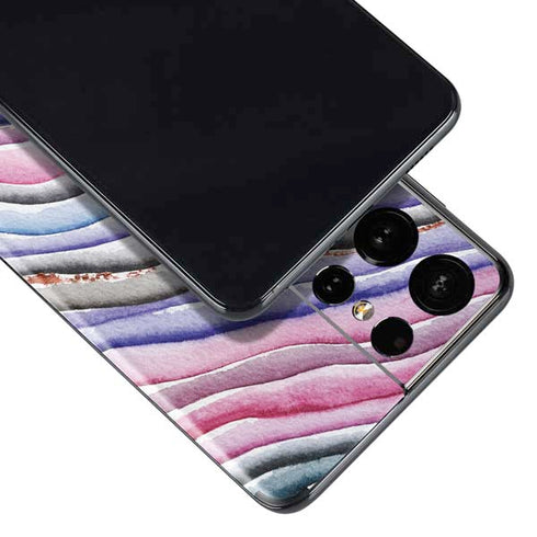 Violet Watercolor Geode Galaxy S21 Ultra 5G Skin