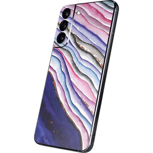Violet Watercolor Geode Galaxy S22 Plus Skin