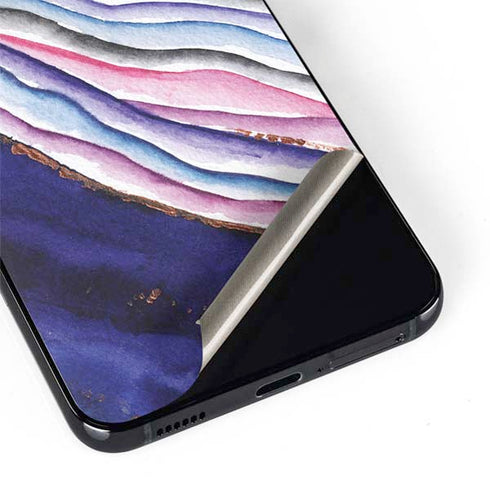 Violet Watercolor Geode Galaxy S22 Plus Skin