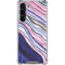 Violet Watercolor Geode Galaxy S23 Plus Clear Case