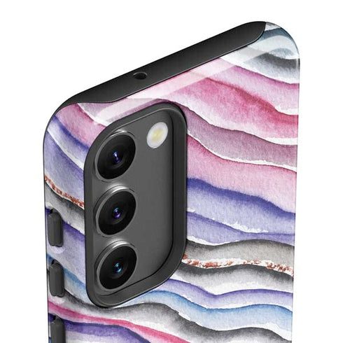 Violet Watercolor Geode Galaxy S23 Plus Pro Case