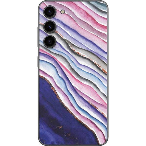 Violet Watercolor Geode Galaxy S23 Plus Skin