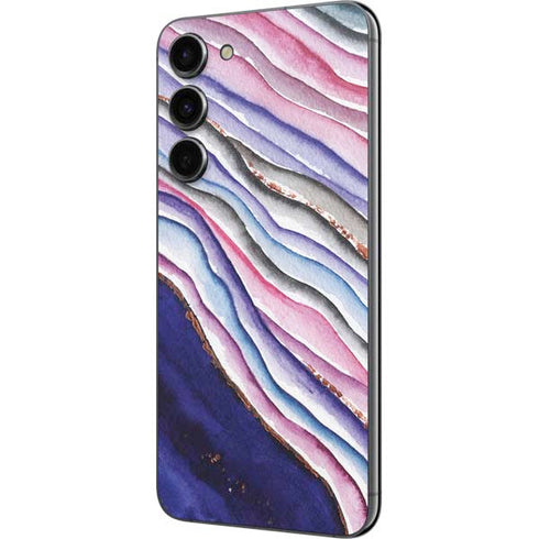 Violet Watercolor Geode Galaxy S23 Plus Skin