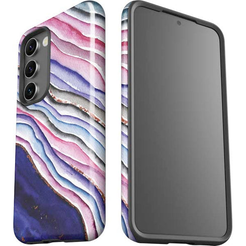 Violet Watercolor Geode Galaxy S23 Pro Case