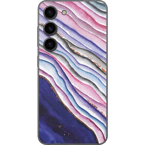 Violet Watercolor Geode Galaxy S23 Skin