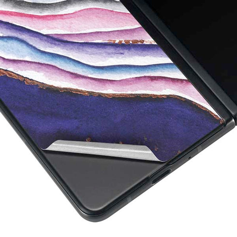 Violet Watercolor Geode Galaxy Z Fold4 5G Skin
